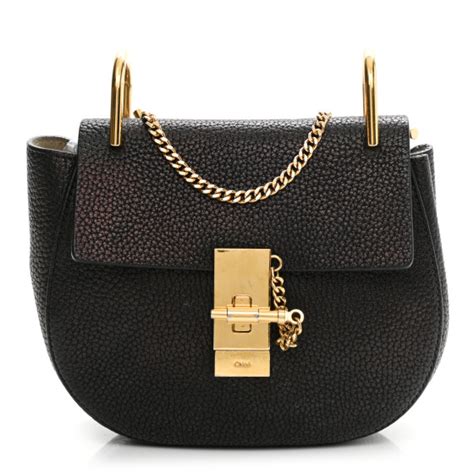 chloe black lambskin handbag